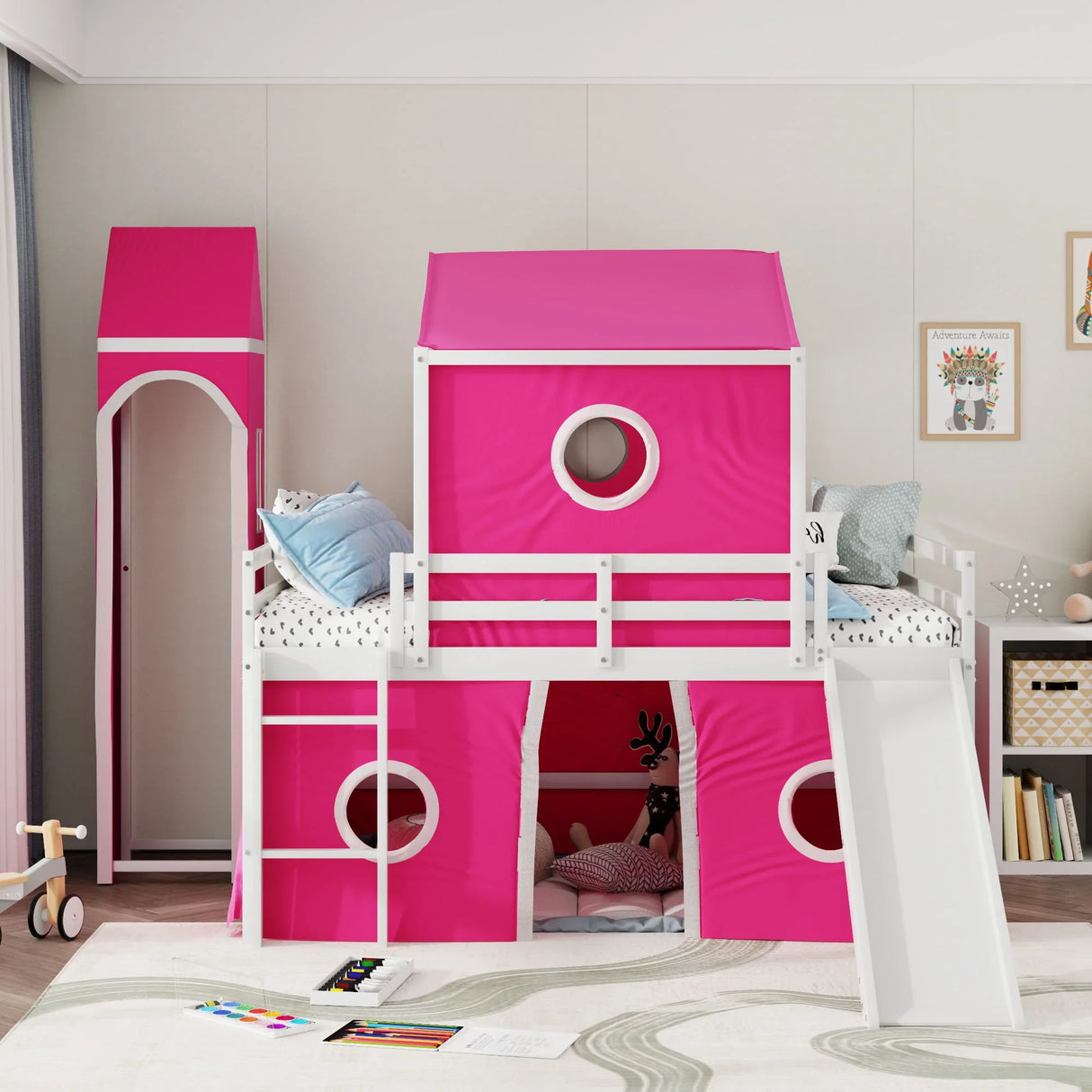 Loft Bed & Slide Tent And Tower - Furniture Home Direct