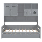 Daybed With All-In-One Cabinet And Shelf - Furniture Home Direct