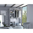 Closet System Open Shelves and Drawer With Rod White - Furniture Home Direct