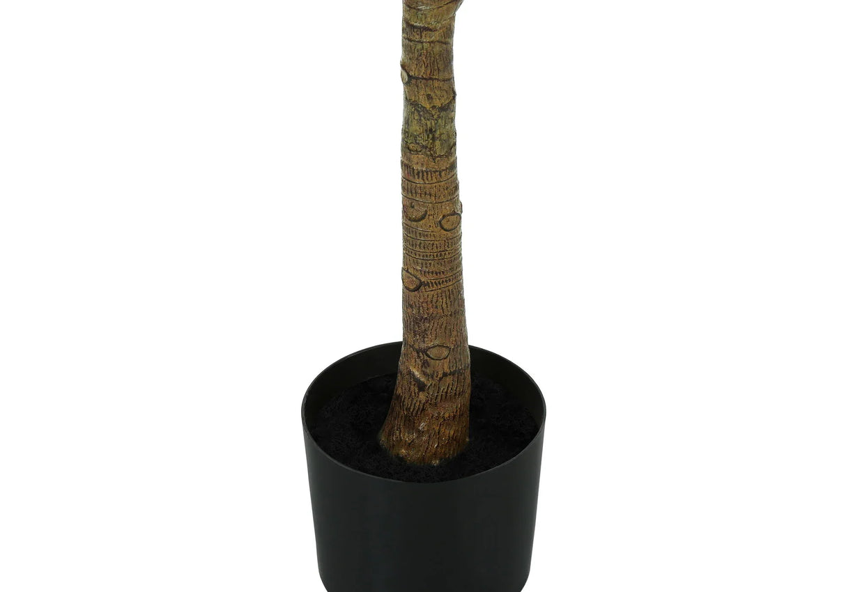 47" Tall, Artificial Plant, Fiddle Tree, Indoor, Fake, Floor, Greenery, Potted, Real Touch, Decorative - Green / Black - Furniture Home Direct