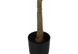 47" Tall, Artificial Plant, Fiddle Tree, Indoor, Fake, Floor, Greenery, Potted, Real Touch, Decorative - Green / Black - Furniture Home Direct
