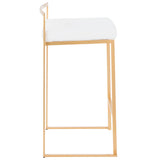 Fuji - Contemporary / Glam Design Counter Stool (Set of 2) - Furniture Home Direct