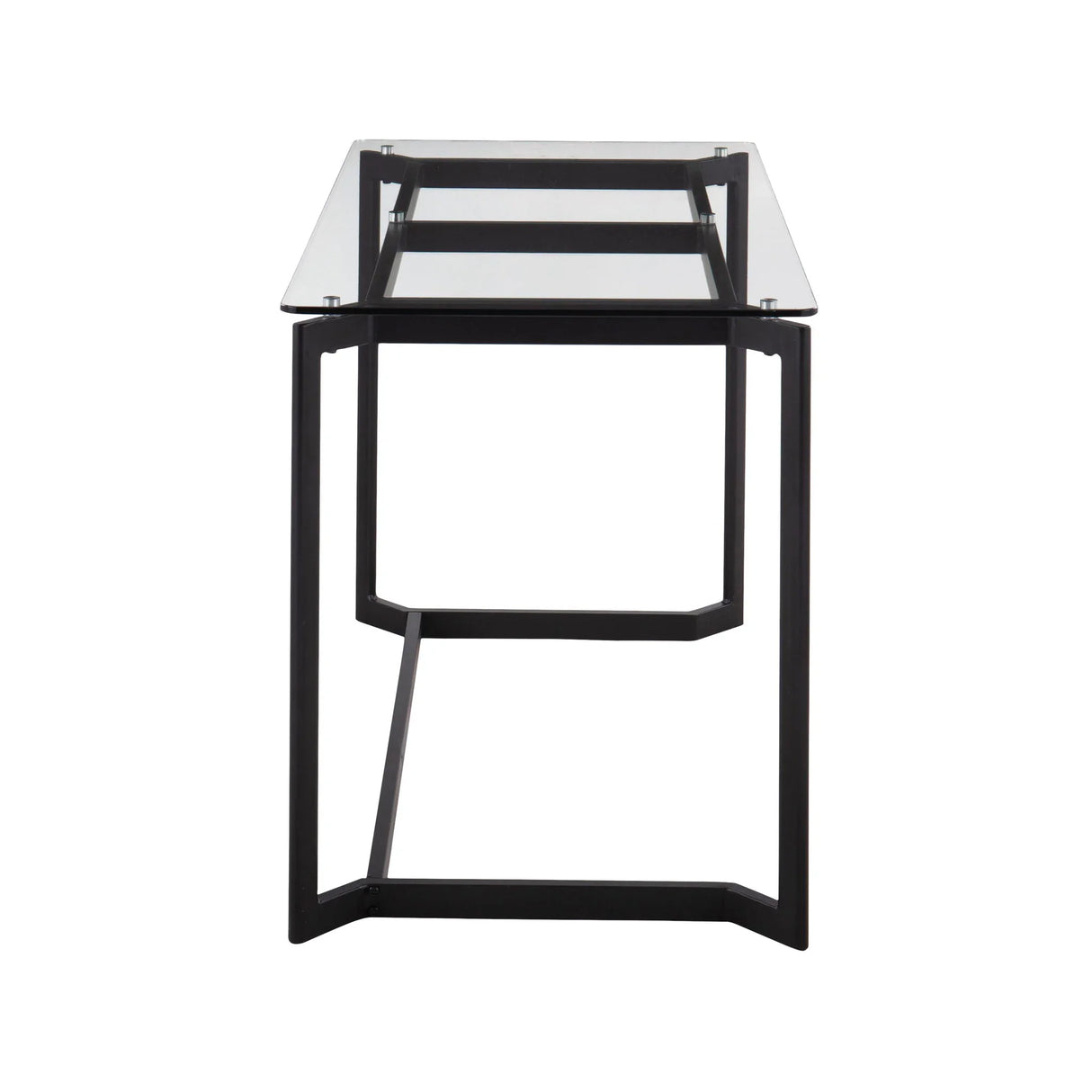 Masters - Modern Office Desk - Black / Clear - Furniture Home Direct