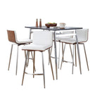Marcel Mason - 5 Piece Swivel Contemporary Counter Height Dining Set - Furniture Home Direct