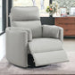 Sagen - Chenille Glider Recliner With Swivel - Furniture Home Direct