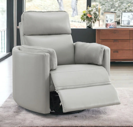 Sagen - Chenille Glider Recliner With Swivel - Furniture Home Direct