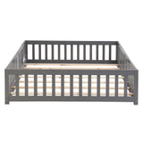 Solid Floor Bed With Door And Fence For Children - Furniture Home Direct