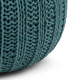 Shelby - Handcrafted Hand Knit Round Pouf - Furniture Home Direct