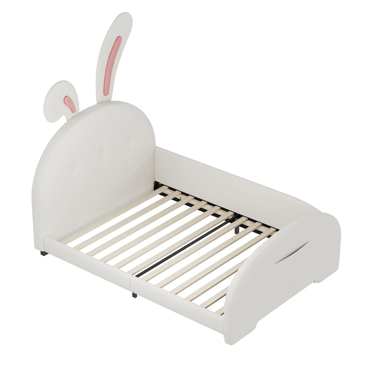 Upholstered Rabbit-Shape Princess Bed With Headboard And Footboard - Furniture Home Direct