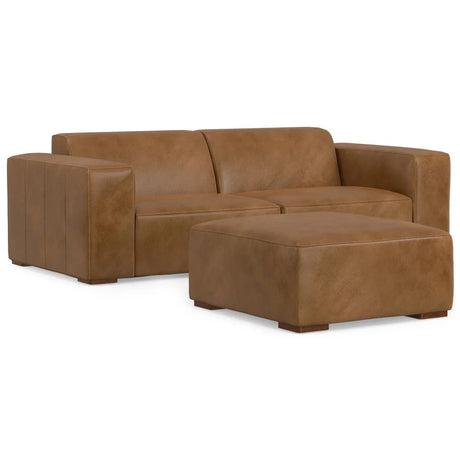 Rex - Handcrafted Sectional Sofa And Ottoman - Furniture Home Direct