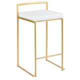 Fuji - Contemporary / Glam Design Counter Stool (Set of 2) - Furniture Home Direct