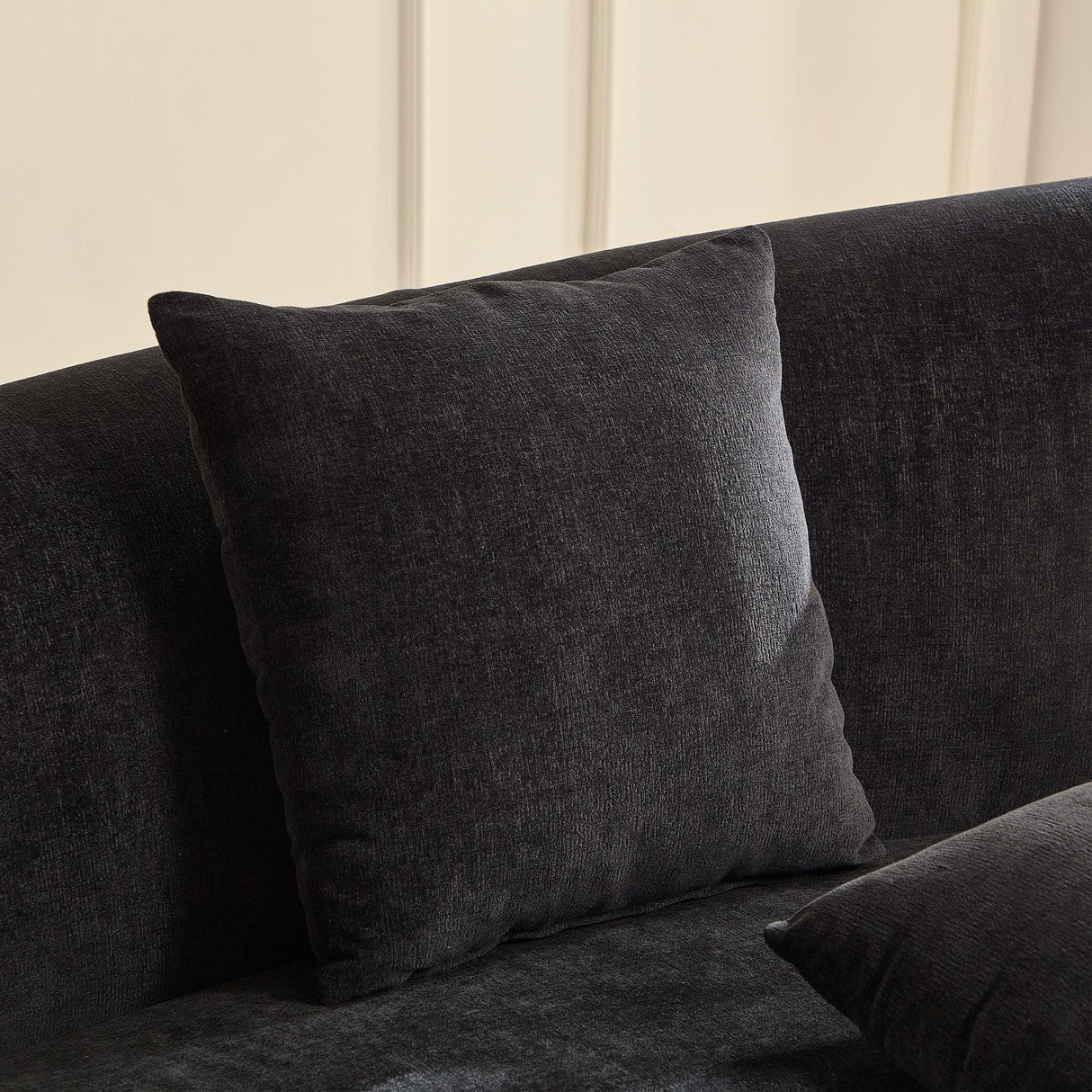125.98' Modern Curved Sofa With Love Heart Design - Black - Furniture Home Direct