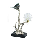 Aluminum Candle Holder With Marble Stand - Furniture Home Direct