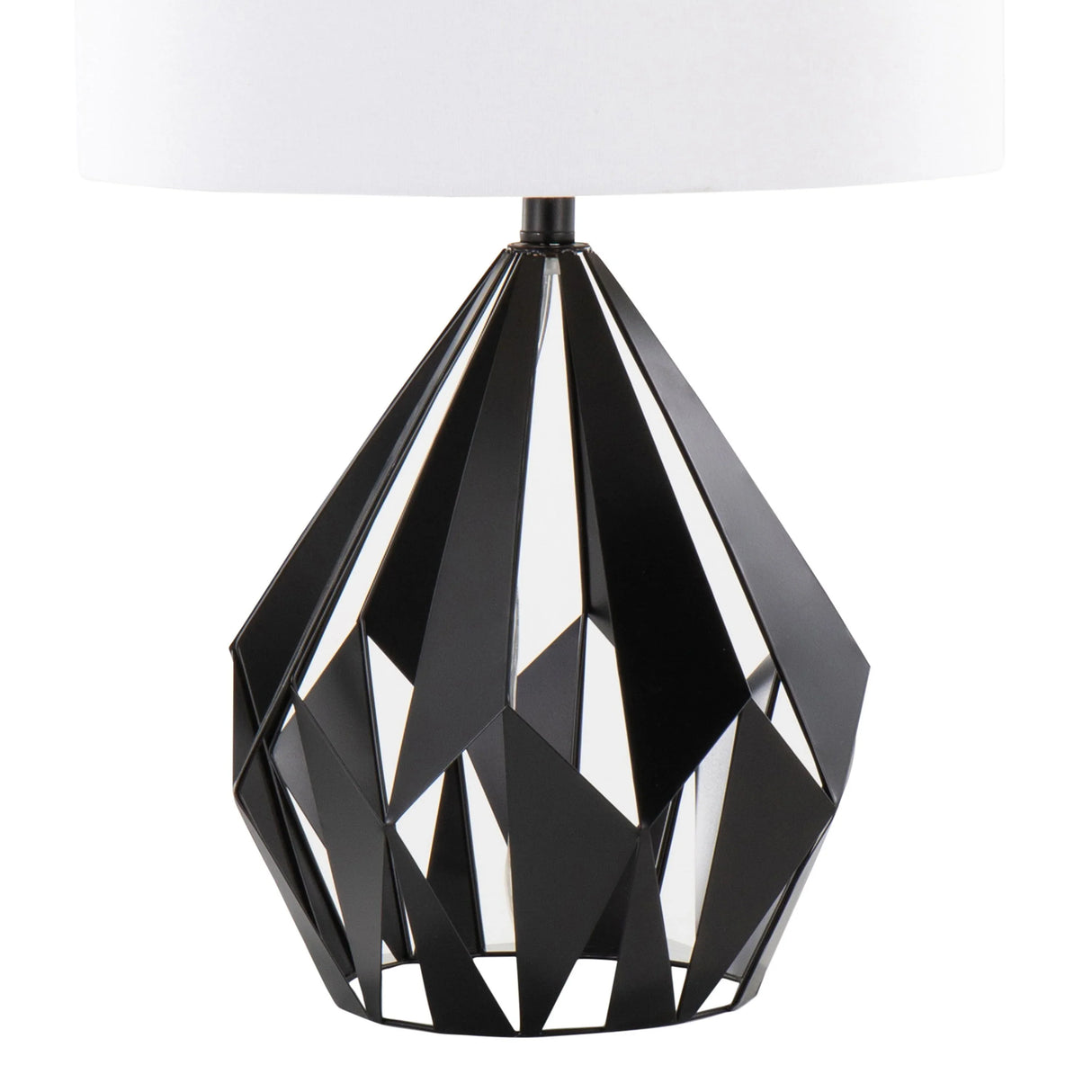Geo - Me Tri Contemporary Table Lamp (Set of 2) - Matte Black / White - Furniture Home Direct