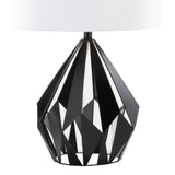 Geo - Me Tri Contemporary Table Lamp (Set of 2) - Matte Black / White - Furniture Home Direct
