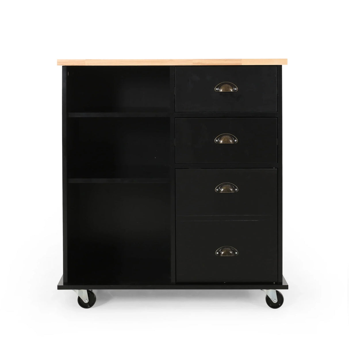 Yohaan - Contemporary Kitchen Cart With Wheels