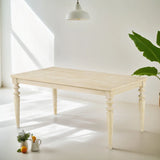 Amonia - 5 Piece Dining Set, Turned-Leg Dining Table With 4 Tufted Chairs - Beige Brown - Furniture Home Direct