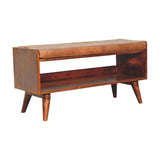 Solid Wood Bench With Upholstered Sea - Furniture Home Direct