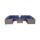 Modern Patio Rattan Sectional Set With Cushions - Furniture Home Direct
