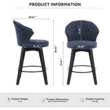Wing Back Swivel Bar Stools (Set of 2) - Furniture Home Direct