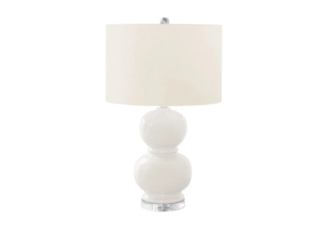 Contemporary Lighting, Ceramic Table Lamp - Cream - Furniture Home Direct