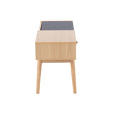 Telephone Contemporary Bench With Pull Out Drawer - Furniture Home Direct
