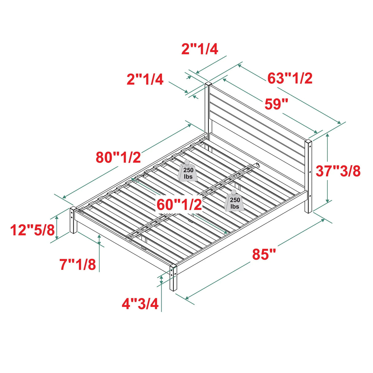 Modern Minimalist Boho Bedframe - Furniture Home Direct
