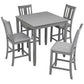 5 Pieces Dining Table Set, Counter Height Kitchen Table Set With Square Table And 4 Upholstered Chairs - Furniture Home Direct