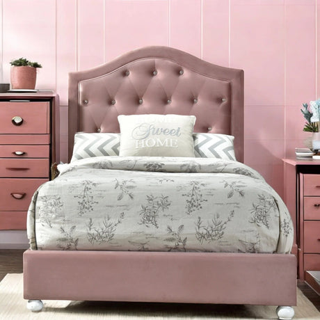 Reggie - Twin Bed - Pink - Furniture Home Direct