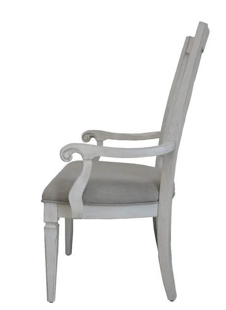 Katia - Arm Chair (Set of 2) - Light Gray / White - Furniture Home Direct