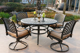 Round 4 Person 51.97" Long Dining Set With Cushions - Furniture Home Direct