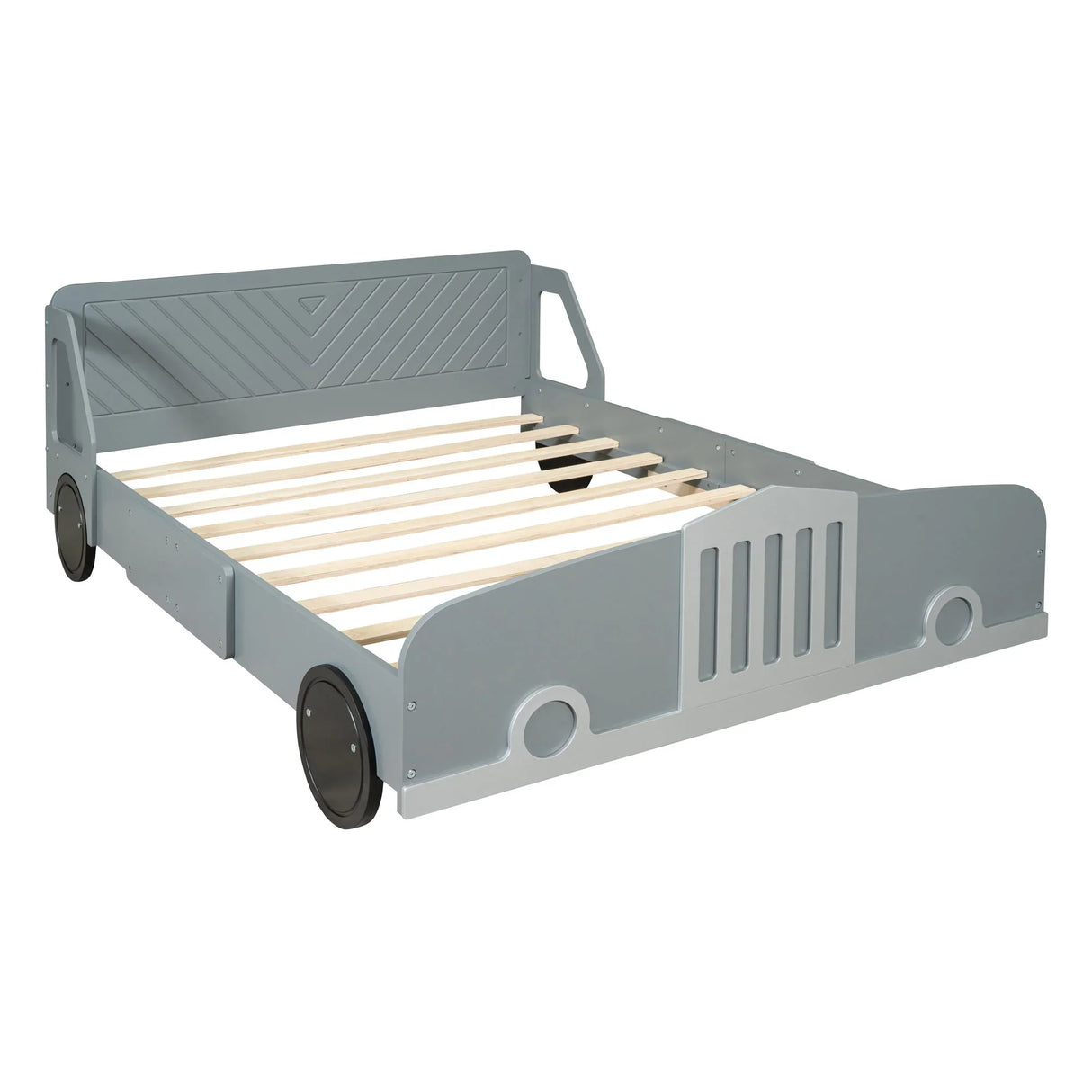 Car Shaped Platform Bed With Wheels - Furniture Home Direct