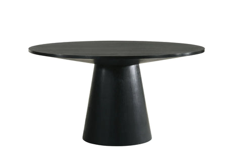 Froja - Manufactured Wood Round Dining Table - Black - Furniture Home Direct