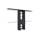 Closet System With Drawers Shelves Engineered Wood Black - Furniture Home Direct