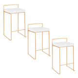 Fuji - Contemporary / Glam Design Counter Stool (Set of 2) - Furniture Home Direct