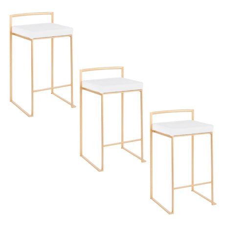 Fuji - Contemporary / Glam Design Counter Stool (Set of 2) - Furniture Home Direct