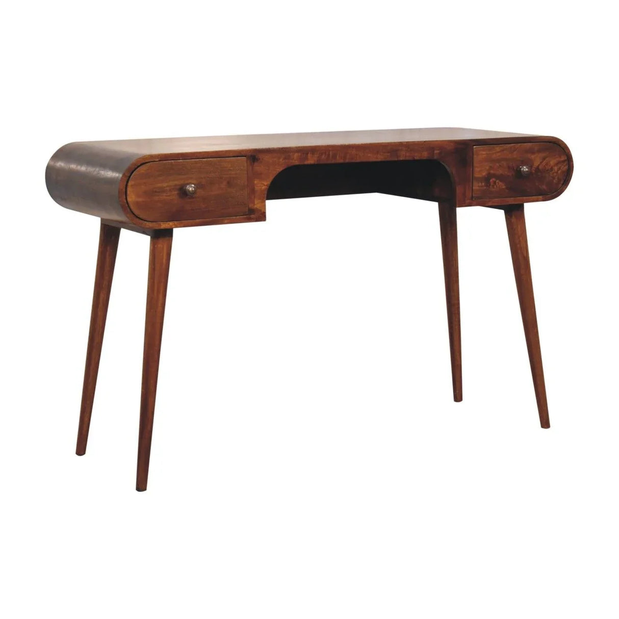 London - Arch Writing Desk - Dark Brown - Furniture Home Direct