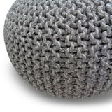Nikki - Handcrafted Hand Knit Round Pouf - Furniture Home Direct
