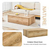 Coffee Table Modern MDF Sleek Contemporary Natural Wood - Furniture Home Direct