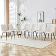 Set Of 6 White Faux Leather Dining Chairs - Furniture Home Direct