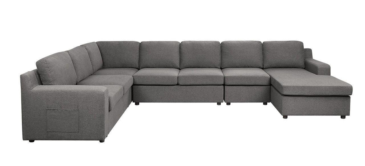 Waylon - Linen Sectional Sofa - Furniture Home Direct