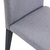 Dining Chairs Set Four Light Linen Upholstered Gray - Furniture Home Direct
