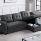 Upholstered Pull Out Sectional Sofa With Chaise - Furniture Home Direct