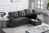 Upholstered Pull Out Sectional Sofa With Chaise - Furniture Home Direct