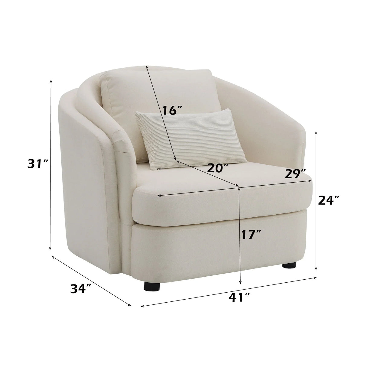 Mariko - 3 Piece Living Room Set Sofa Loveseat Chair - Beige - Furniture Home Direct
