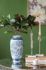 Round Table With Elegant Foral Design And Mirrored - Furniture Home Direct