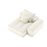 Modern Oversized Modular Sectional Sofa, Sparkling Chenille Fabric Soft Cushion Sofa With 2 Pillows - Furniture Home Direct