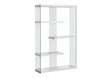 Bookshelf, Bookcase, Etagere, 5 Tier, Office, Glossy Contemporary & Modern - White - Furniture Home Direct