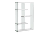 Bookshelf, Bookcase, Etagere, 5 Tier, Office, Glossy Contemporary & Modern - White - Furniture Home Direct