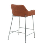Daniella - Contemporary Fixed Height Counter Stool With Metal Legs (Set of 2) - Furniture Home Direct